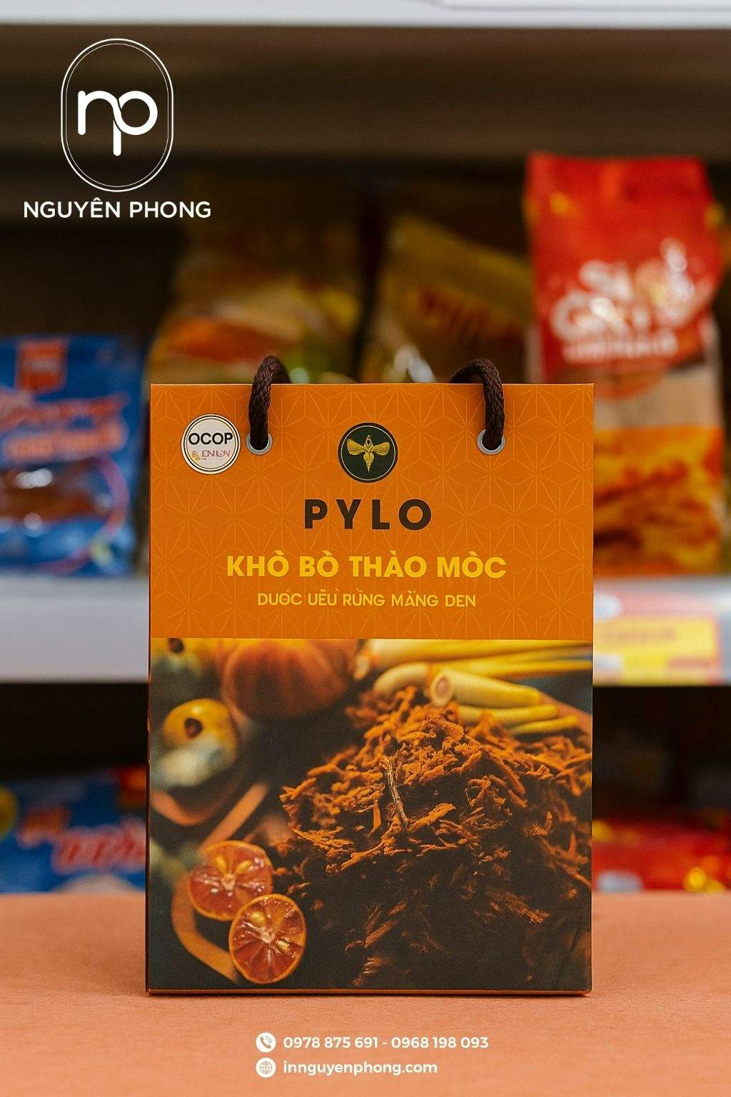 Quy cách in túi giấy đựng bò khô in hình đẹp